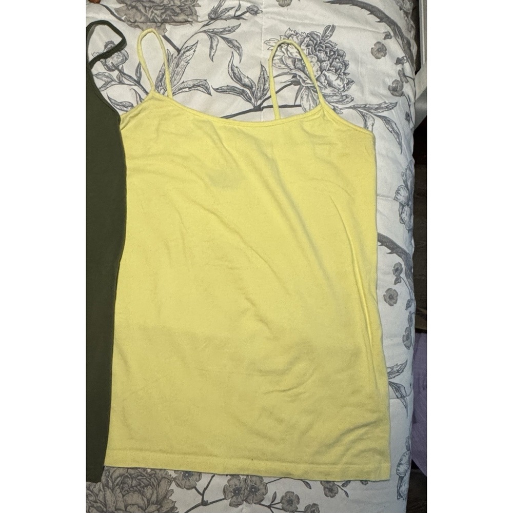 Lot of 2 Tank Tops Green and Light Yellow Time and Tru No Boundaries XL - Picture 3 of 7